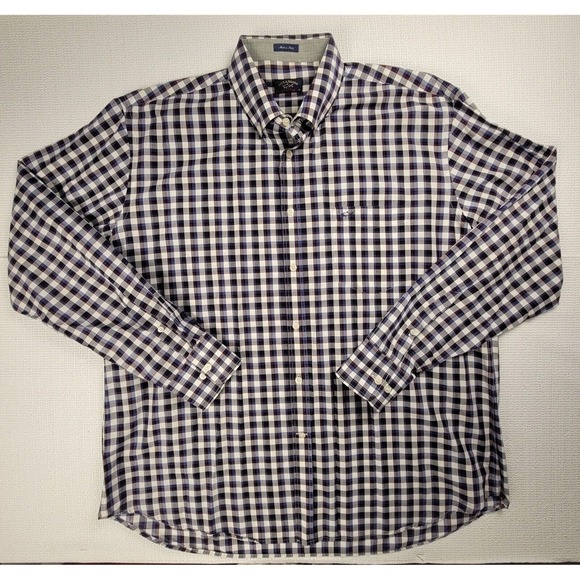Paul & Shark Other - Paul Shark Long Sleeve Button Down Shirt Plaid Men Size‎ 44 (2XL) Italy Designer